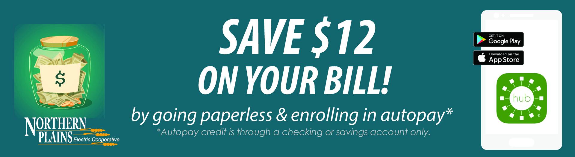 Save $12 on your bill!